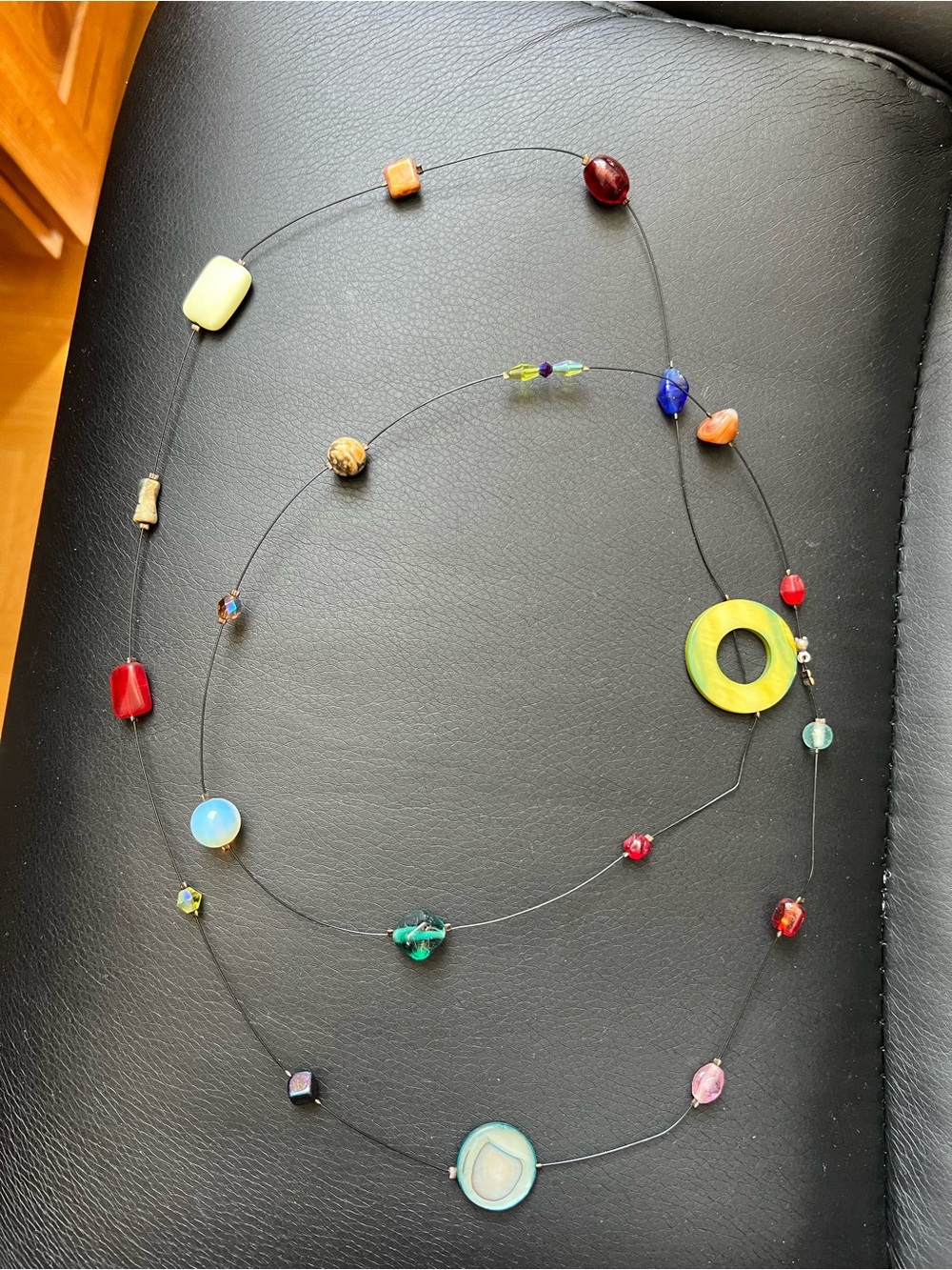 Handcrafted Multi-Color Glass Bead Necklace - Women Jewelry